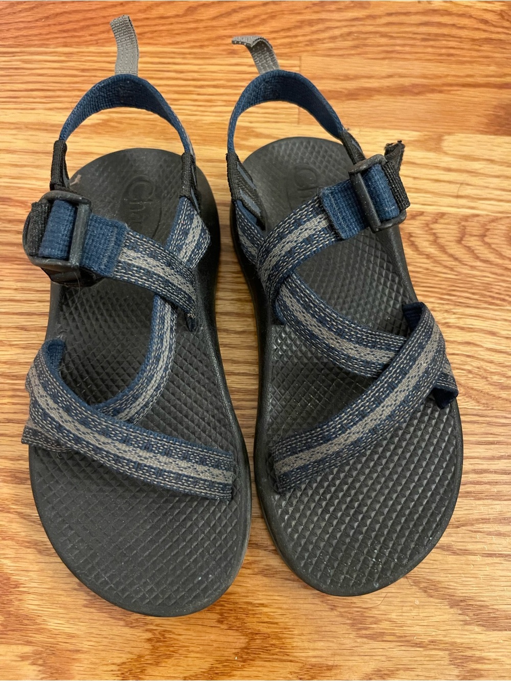 Strappy Outdoor Chaco Sandals in Navy and Gray